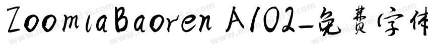 ZoomlaBaoren A102字体转换